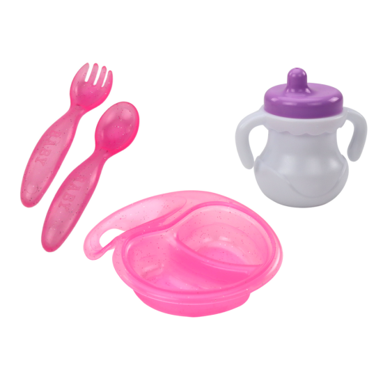 Lėlė kūdikis su rožiniai drabužiai ir galvos juosta Lėlės ir žaidimų rinkiniai