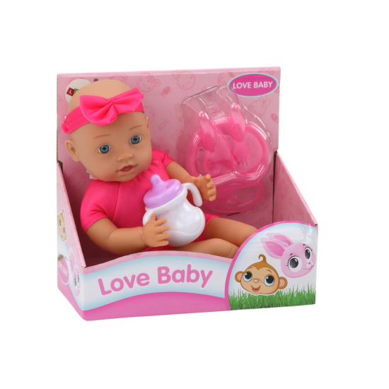 Lėlė kūdikis su rožiniai drabužiai ir galvos juosta Lėlės ir žaidimų rinkiniai