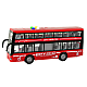 Battery Operated Double Decker Bus Lights Sounds Friction Drive Red Žaisliniai automobiliai