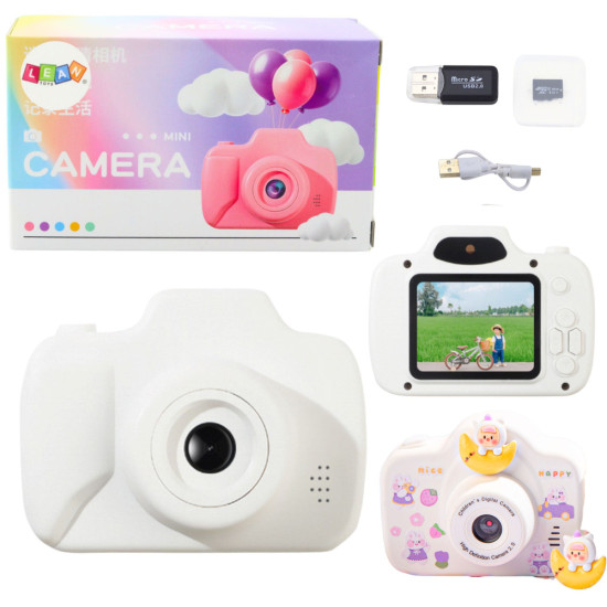 Baltas fotoaparatas vaikams Lavinamieji