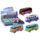 Camper Bus 1:32 Metal Lights Sounds Drive Opening Doors Žaisliniai automobiliai