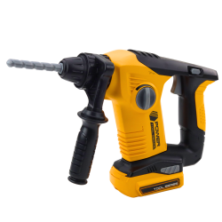 Vaikiškas geltonas gręžtuvas su 4 keičiamais antgaliais