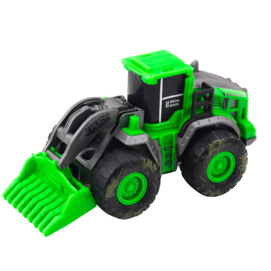 Construction Vehicle Excavator Loader Bulldozer Green Drive Mix Žaisliniai automobiliai