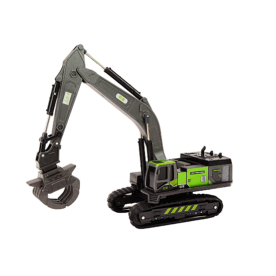 Crawler Excavator Grapple Drilling Rig Bucket 1:55 Black-Green Mänguautod