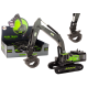 Crawler Excavator Grapple Drilling Rig Bucket 1:55 Black-Green Mänguautod