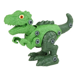 Oranžinis dinozauro kiaušinis su išardomu žaliu dinozauru