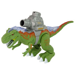 Žalias dinozauras su katapulta