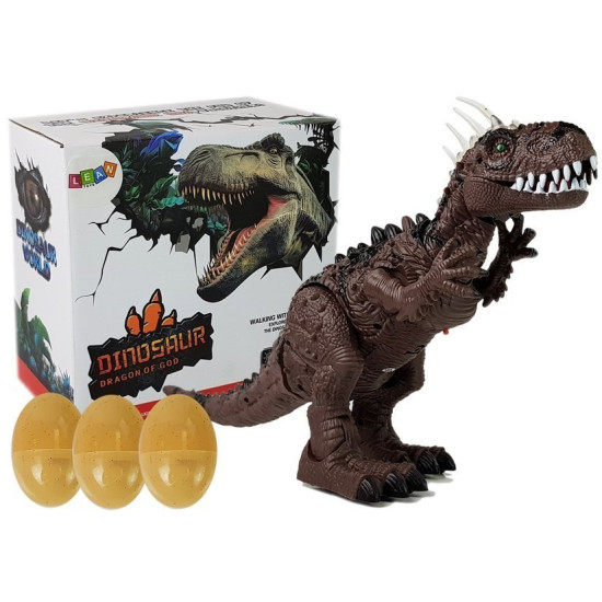 Rudas baterijomis maitinamas dinozauras 7232 - Žaislai Rudas baterijomis maitinamas dinozauras Lėlės ir žaidimų rinkiniai