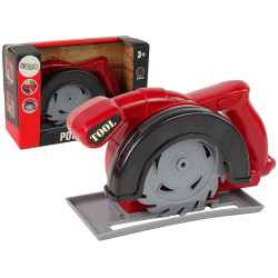 Baterijomis maitinamas raudonas diskinis pjūklas