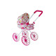 Doll Pram Retro Big Wheels Flowers Lėlės ir žaidimų rinkiniai