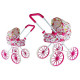 Doll Pram Retro Big Wheels Flowers Lėlės ir žaidimų rinkiniai