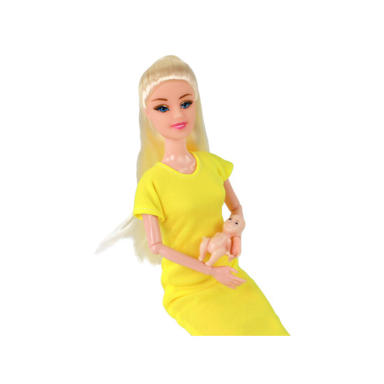 Nėščia lėlė su geltona sukenle Lėlės ir žaidimų rinkiniai