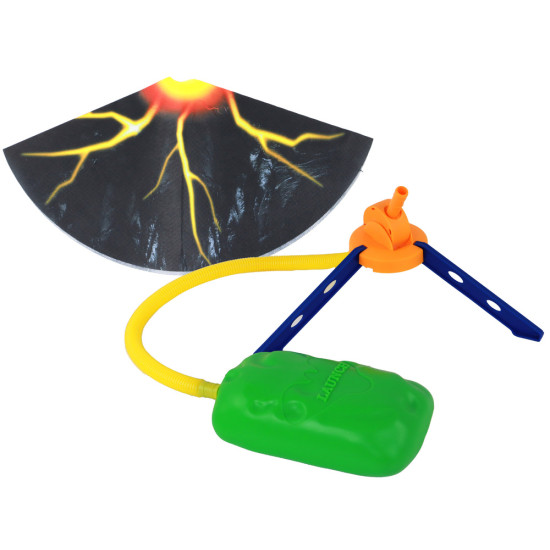 Juodas ugnikalnis su dinozaurų formos raketomis Dinozaurai