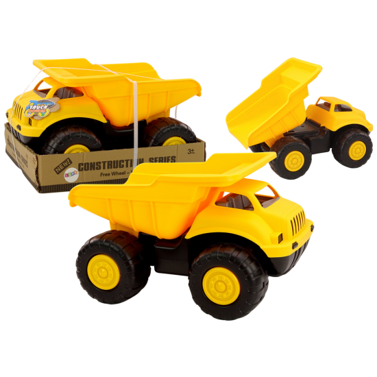 Dump Truck Yellow Construction Vehicle Truck Trailer Large Car Žaisliniai automobiliai