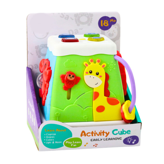 Daugiafunkcinis interaktyvus kubas su šviesomis ir garsais Lavinamieji