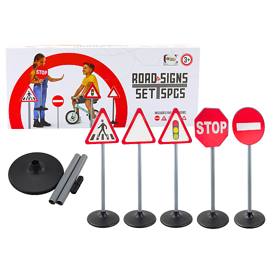 Educational Road Signs Warning Set 5 Pcs 70cm Lavinamieji