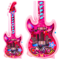 Elektrinė rožinė gitara su melodijos efktu Elektrinė rožinė gitara su melodijos efktu