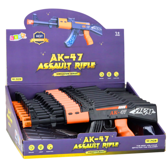 Žaislinis šautuvą AK47 vaikams su šviesomis Šautuvai