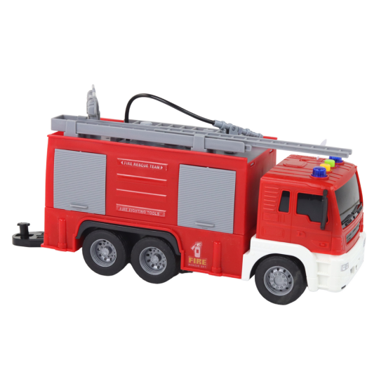 Fire Department With Trailer Fire Truck 1:16 Sounds of Light Žaisliniai automobiliai
