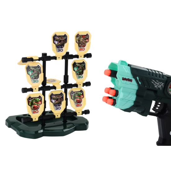 Šaudymo rinkinys su šautuvu ir dinozaurų taikiniu Šautuvai