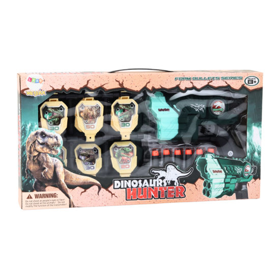 Šaudymo rinkinys su šautuvu ir dinozaurų taikiniu Šautuvai