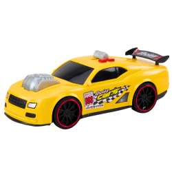 Geltonas sportinis automobilis