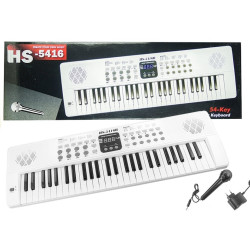 Baltas elektrinis pianinas su USB mikrofonu Baltas elektrinis pianinas su USB mikrofonu