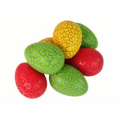 Dideli dinozaurų kiaušiniai ir dinozaurai 8 cm