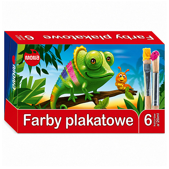 MONA plakatų dažai 6 spalvos