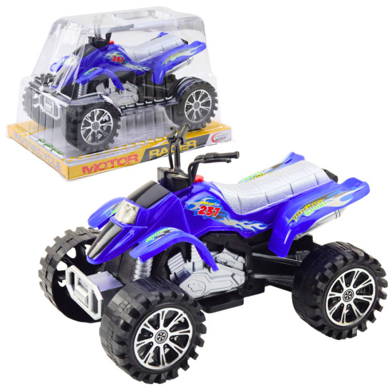 Quad Terrain Drive Treaded Wheels Blue Žaisliniai automobiliai