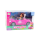 Mini Doll Car Cabriolet Dog Set Žaisliniai automobiliai