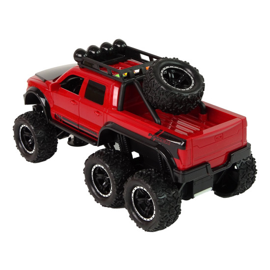 Off-Road Car Friction Drive Big Wheels 1:16 Red Žaisliniai automobiliai