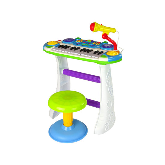 Muzikinis pianinas vaikams su mikrofonu 308 - Žaislai Muzikinis pianinas vaikams su mikrofonu Muzikos instrumentai