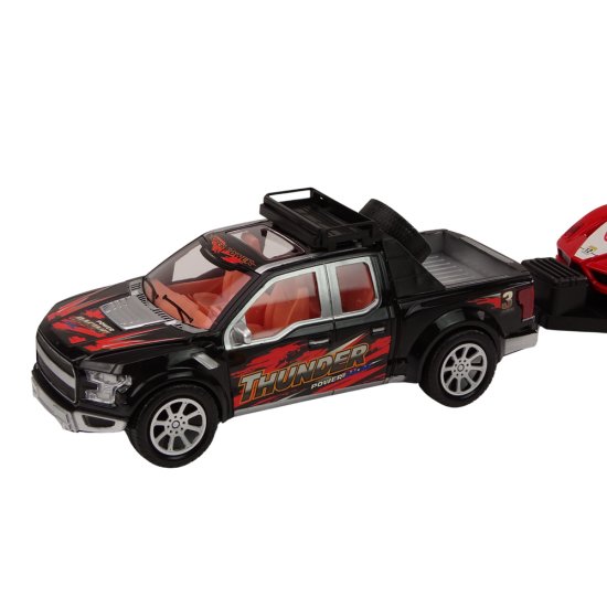Pickup Truck With Tow Truck Semi-Trailer Sports Car Off-road Set Žaisliniai automobiliai