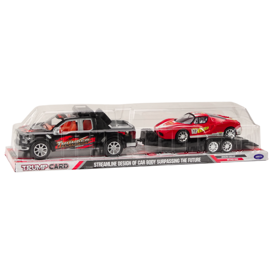 Pickup Truck With Tow Truck Semi-Trailer Sports Car Off-road Set Žaisliniai automobiliai