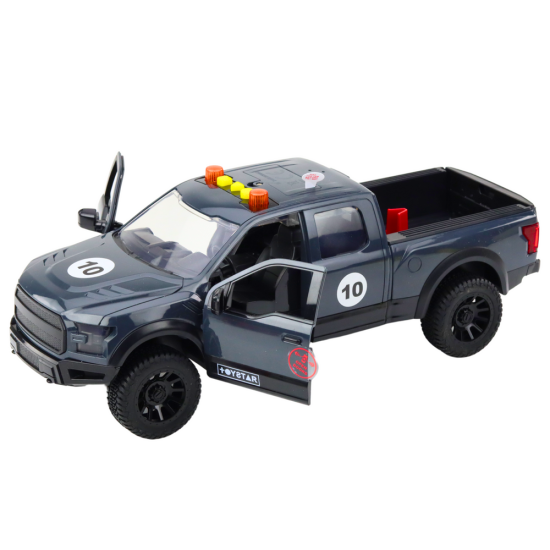 Pickup Truck With Engine Lights Sounds Gray 1:12 Žaisliniai automobiliai