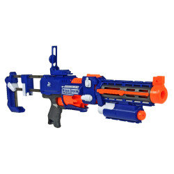 Mėlynas šautuvas su šovinias 