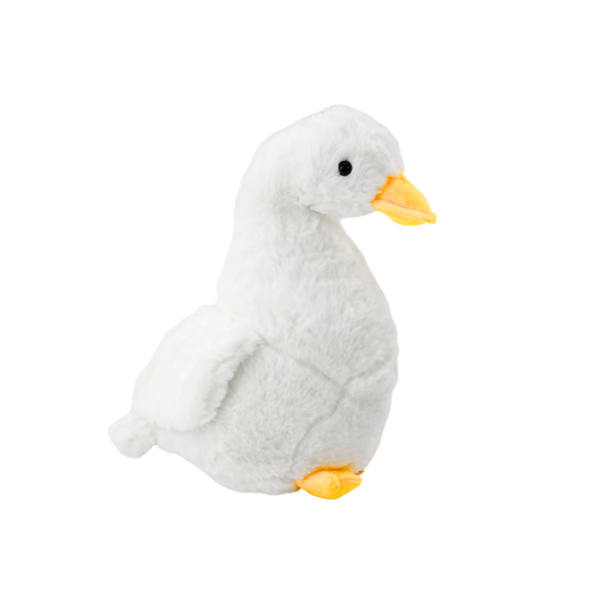 Plush Goose Mascot White Cuddly Plush Duck 40 cm Pliušiniai žaislai