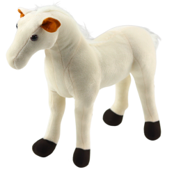 Baltas pliušinis arklys