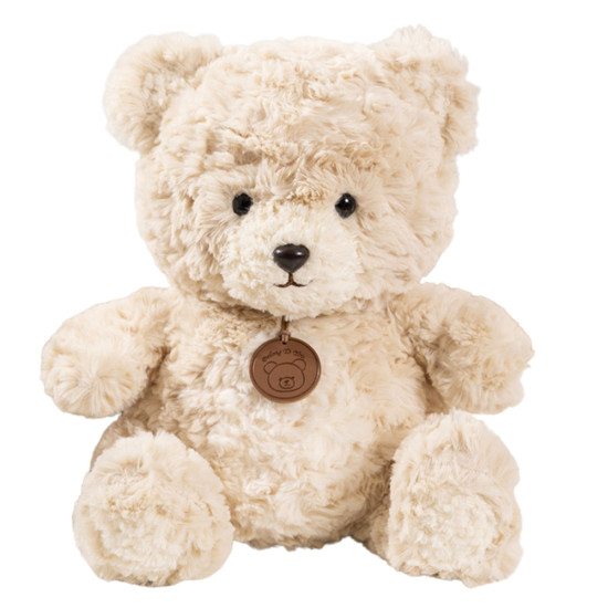 Plush Mascot Cuddly Toy Teddy Bear with Medallion Beige 25cm Pliušiniai žaislai