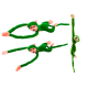Plush Monkey Mascot with Sound, Green 80 cm Pliušiniai žaislai