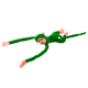 Plush Monkey Mascot with Sound, Green 80 cm Pliušiniai žaislai