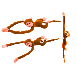 Pliušinė šviesiai ruda beždžionėlė su garsu 80 cm