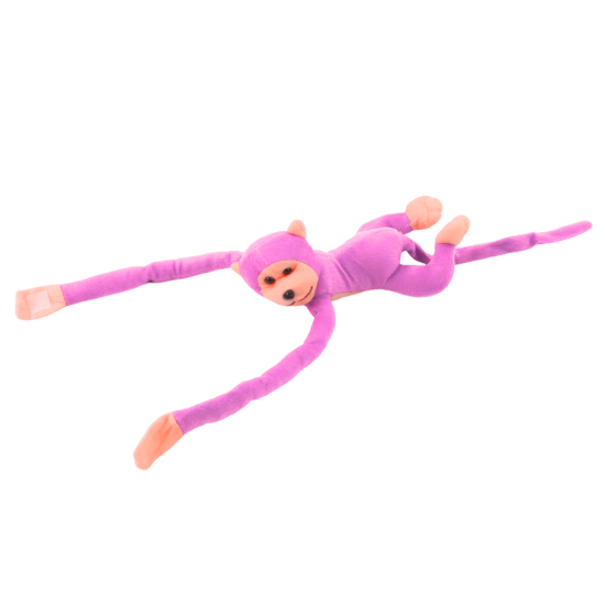 Plush Monkey Mascot with Sound, Pink 60 cm Pliušiniai žaislai