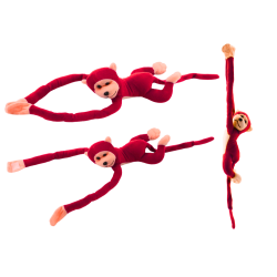 Pliušinė raudona beždžionėlė su garsu 80 cm