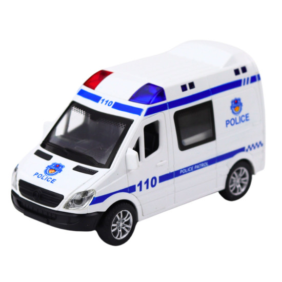 Police Car Ambulance Opening Doors Drive Lights Sounds Mix Žaisliniai automobiliai
