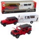 Set of Car Off-road Camper Metal Drive Lights Sounds Red 1:32 Žaisliniai automobiliai