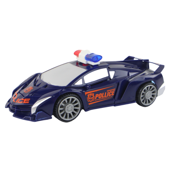 Robot Car Police Navy Blue 2in1 Transformation Žaisliniai automobiliai