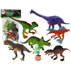 6 dinozaurų figūrėlių rinkinys su priedais