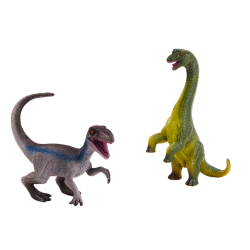 Brachiozauro ir velociraptorio dinozaurų figūrėlių rinkinys Brachiozauro ir velociraptorio dinozaurų figūrėlių rinkinys